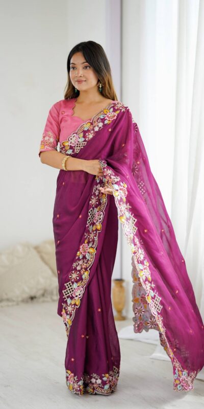 Wine Premium Noha Crush Sequins Work Saree | Sarees, Bollywood Sarees, Creative Sarees, Designer Sarees, Embroidered Sarees, Ethnic Saree, Modern Digital sarees, Party Wear Sarees