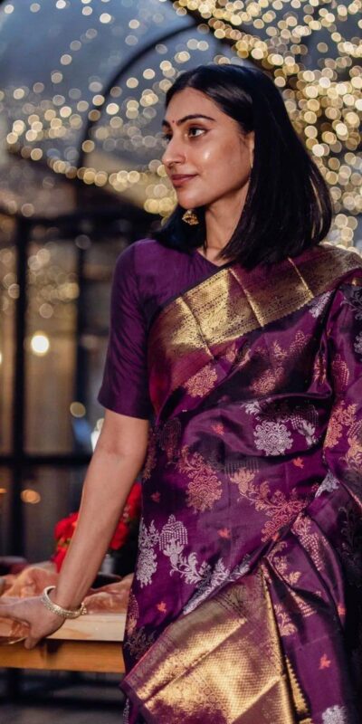 Wine Soft Lichi Silk On All Over Border Saree | Sarees, Bollywood Sarees, Creative Sarees, Designer Sarees, Embroidered Sarees, Ethnic Saree, Modern Digital sarees, Party Wear Sarees