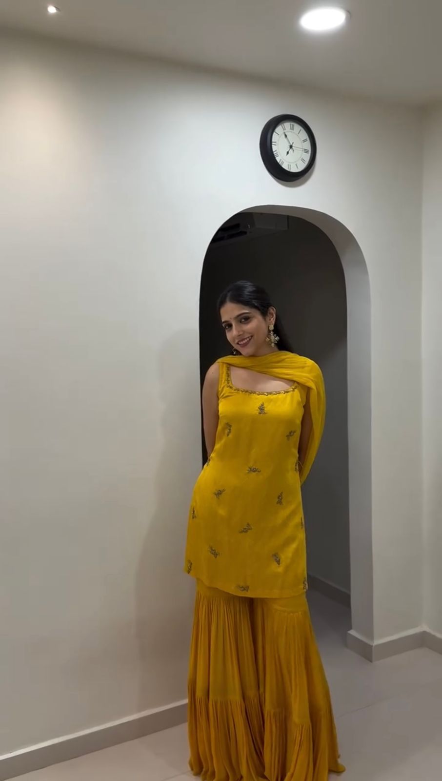 Yellow Chinon Silk Thread Work Salwar Suit | Jump Suits, Salwar suit, Casual Suits, Creative suits, Designer Suits, Palazzo Suits, Party Wear Suits, Patiala Suits, Straight Suits
