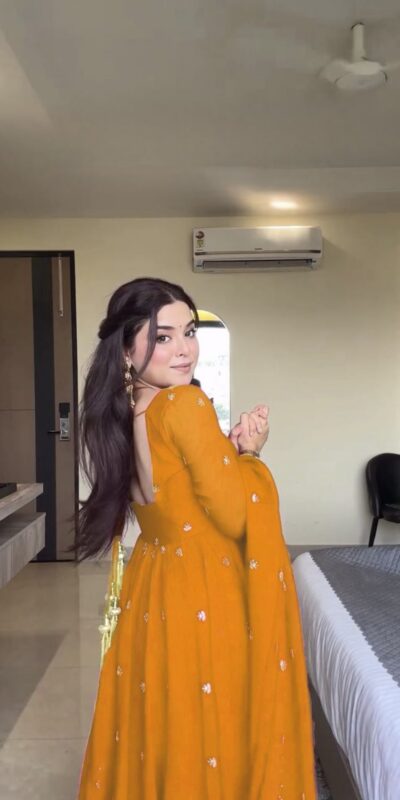 Yellow Georgette Sequence Gown | Gowns, Bollywood Gowns, Creative Gowns, Designer Gowns, Embroidered Gowns, Party Wear Gowns