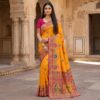 Yellow Paithani Silk Woven Border Work Saree | Sarees, Bollywood Sarees, Creative Sarees, Designer Sarees, Embroidered Sarees, Ethnic Saree, Modern Digital sarees, Party Wear Sarees