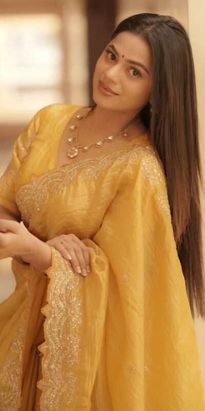 Yellow Soft Gold Crush Embroidery Work Saree | Sarees, Bollywood Sarees, Creative Sarees, Designer Sarees, Embroidered Sarees, Ethnic Saree, Modern Digital sarees, Party Wear Sarees