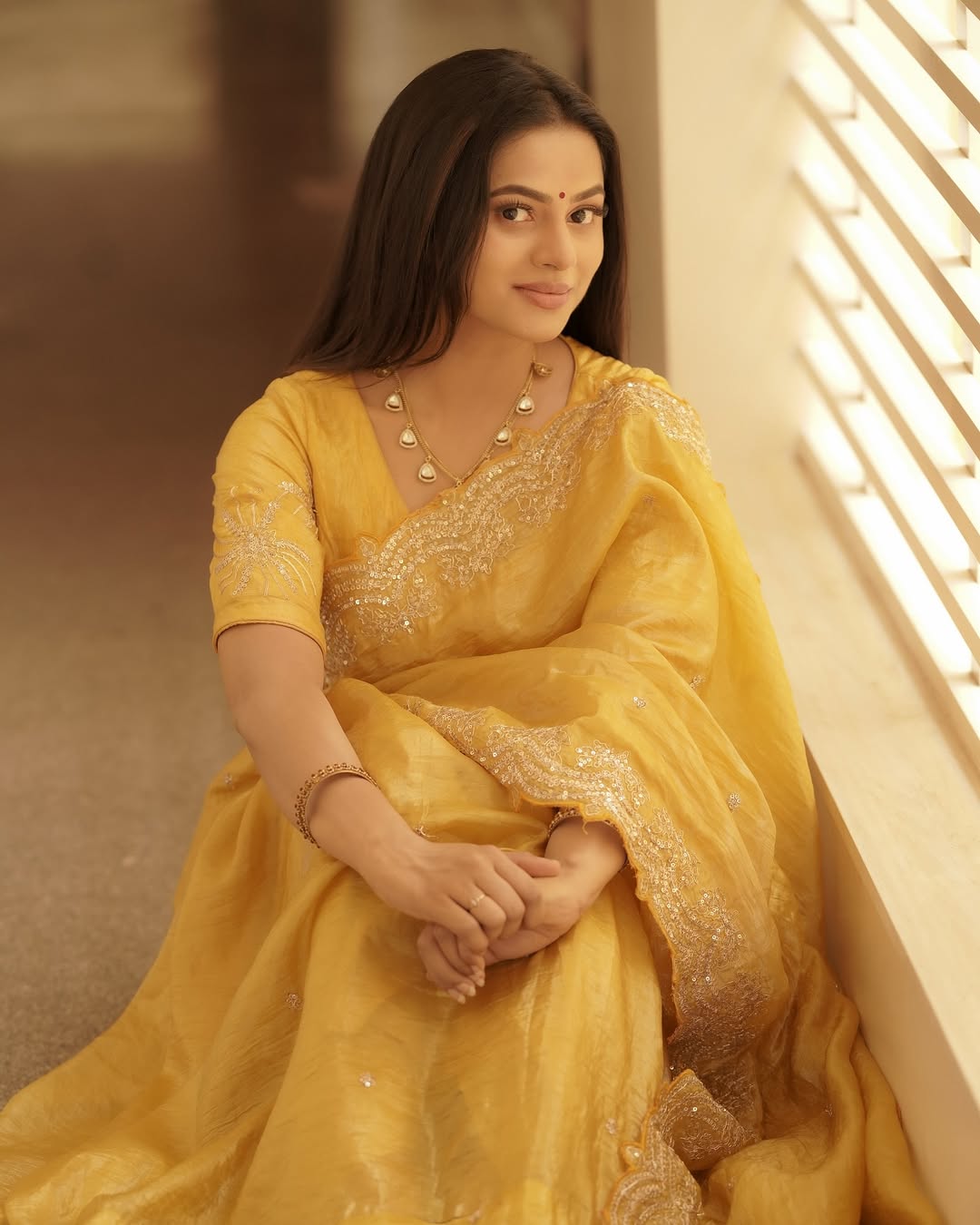 Yellow Soft Gold Crush Embroidery Work Saree | Sarees, Bollywood Sarees, Creative Sarees, Designer Sarees, Embroidered Sarees, Ethnic Saree, Modern Digital sarees, Party Wear Sarees