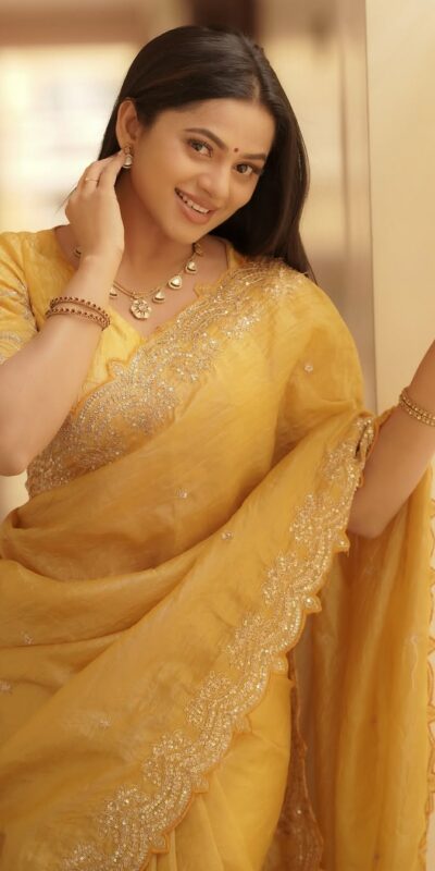 Yellow Soft Gold Crush Embroidery Work Saree | Sarees, Bollywood Sarees, Creative Sarees, Designer Sarees, Embroidered Sarees, Ethnic Saree, Modern Digital sarees, Party Wear Sarees