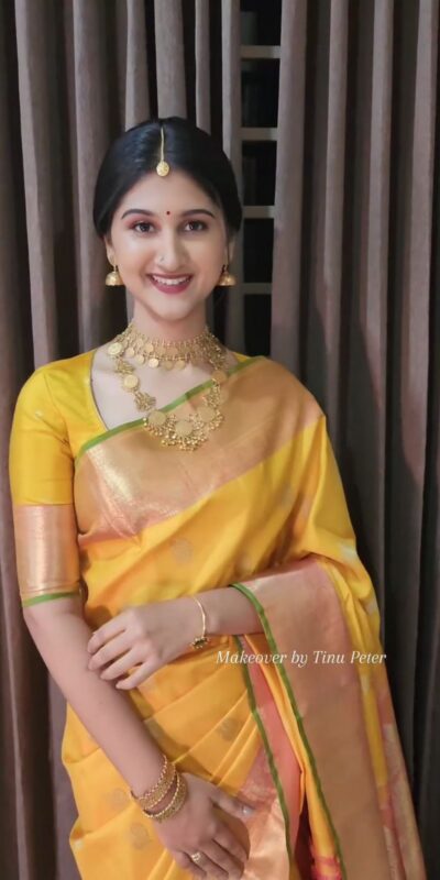 Yellow Soft Lichi Silk Border Work Saree | Sarees, Bollywood Sarees, Creative Sarees, Designer Sarees, Embroidered Sarees, Ethnic Saree, Modern Digital sarees, Party Wear Sarees
