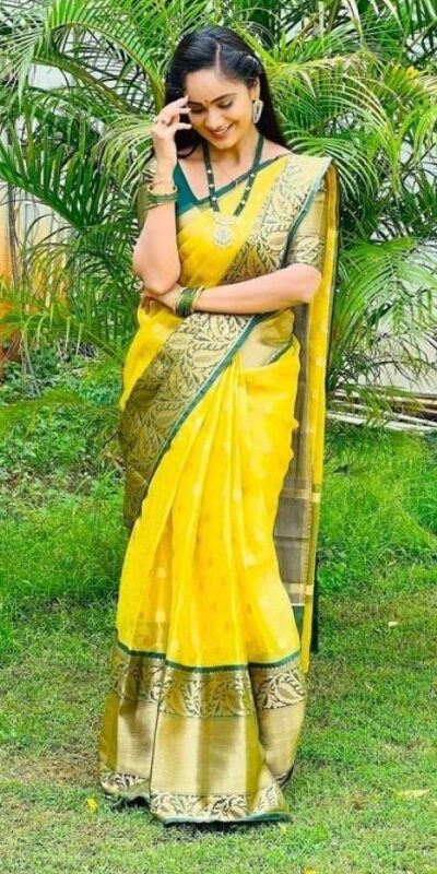 Yellow Soft Lichi Silk Lace Work Border Saree | Sarees, Bollywood Sarees, Creative Sarees, Designer Sarees, Embroidered Sarees, Ethnic Saree, Modern Digital sarees, Party Wear Sarees