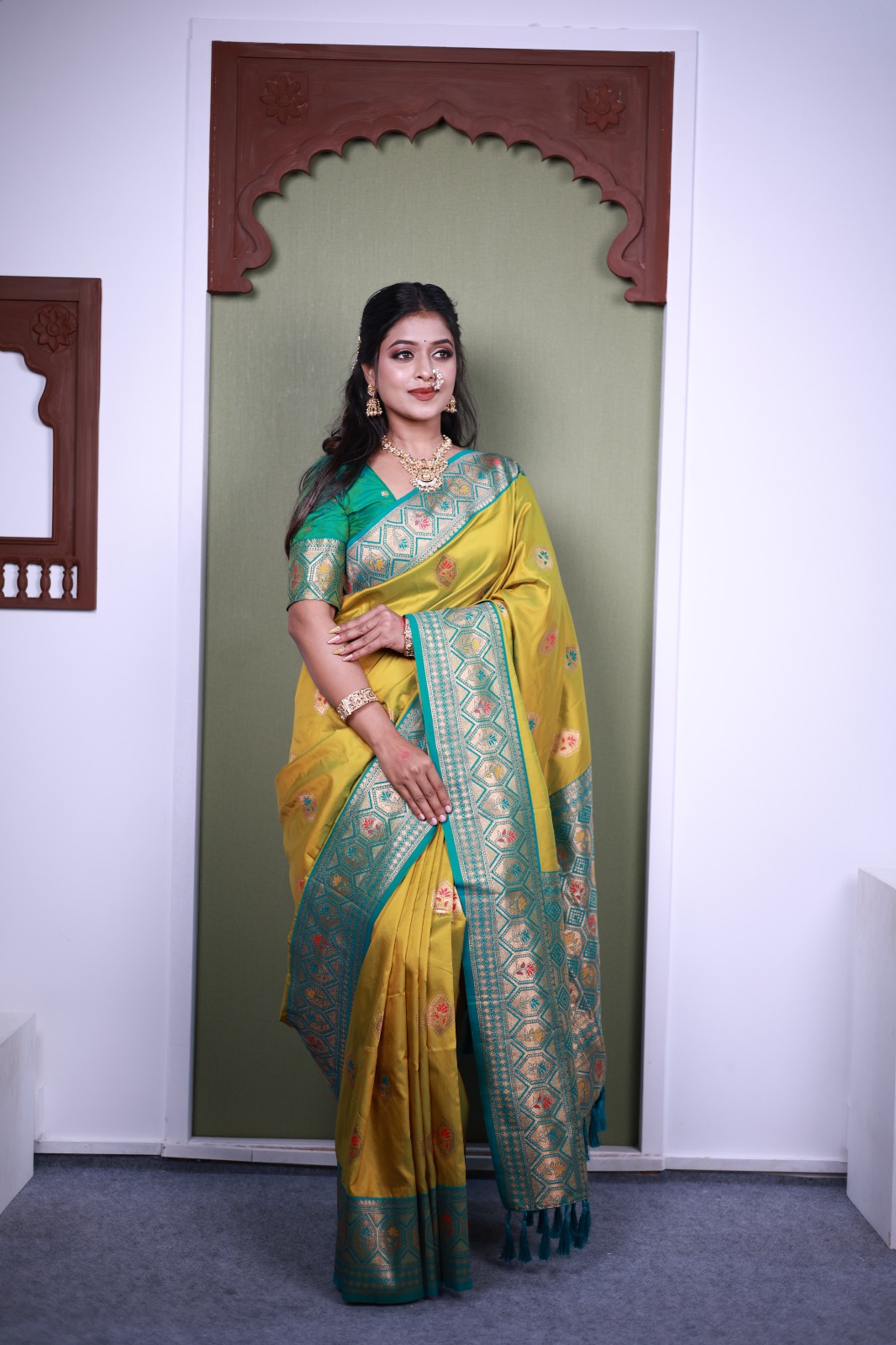 Yellow Soft Paithani Silk Zari Work Lace Saree | Sarees, Bollywood Sarees, Creative Sarees, Designer Sarees, Embroidered Sarees, Ethnic Saree, Modern Digital sarees, Party Wear Sarees