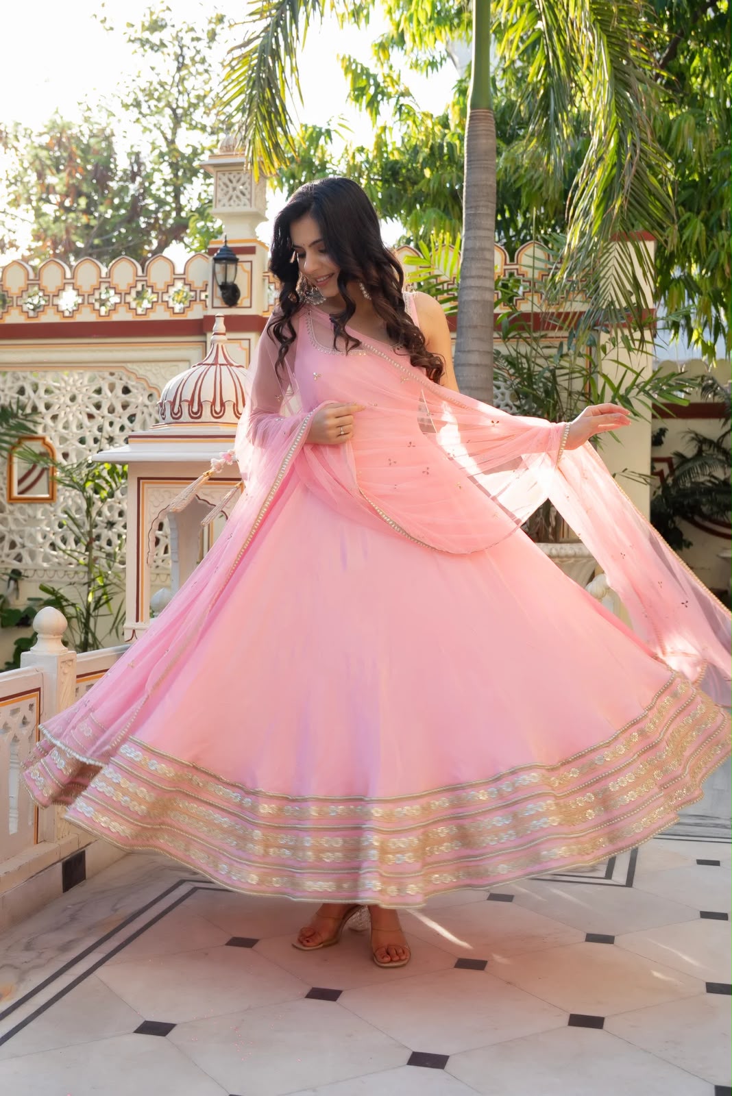 RTC 6039 Light Pink Color Natural Crep Anarkali Suit with Embroidery Work. Exclusive Offer ₹2599. Delivery 4-6 Working Days. Shop now. | Anarkali Suits, Bollywood Anarkali, Creative-Anarkali, Designer Anarkali, Embroidered Anarkali, Party Wear Anarkali