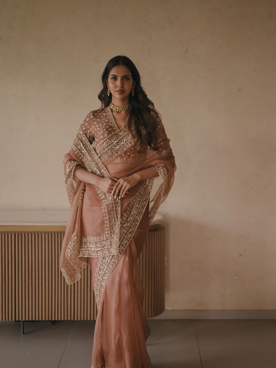 KD 632 Light Brown Soft Tebby Silk Saree. Perfect for Wedding, Party, Onam, Family Gatherings, Mehendi – Festive Deal ₹2099. Delivery 4-6 Working Days | Sarees, Bollywood Sarees, Creative Sarees, Designer Sarees, Embroidered Sarees, Ethnic Saree, Modern Digital sarees, Party Wear Sarees