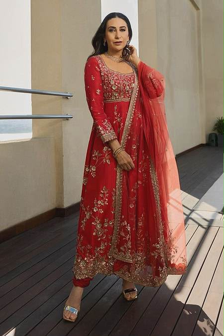 SSR 545 Red in Red Georgette Embroidery Work & Sequins Work Gown . Festive Deal ₹2149. Delivery 4-6 Working Days. Shop now. | Gowns, Bollywood Gowns, Creative Gowns, Designer Gowns, Embroidered Gowns, Party Wear Gowns