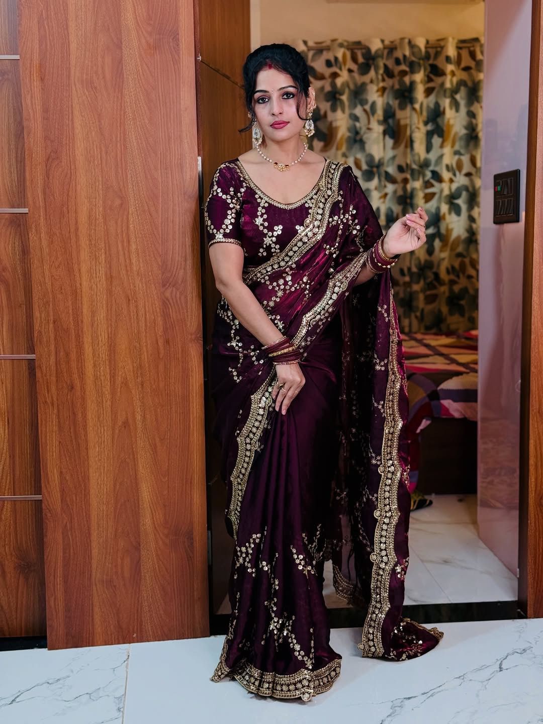 NC 5524 Maroon Color Space Silk Saree with Embroidery Work & Zari Work. Best Price ₹2149. Delivery 4-6 Working Days. Shop now. | Sarees, Bollywood Sarees, Creative Sarees, Designer Sarees, Embroidered Sarees, Ethnic Saree, Modern Digital sarees, Party Wear Sarees