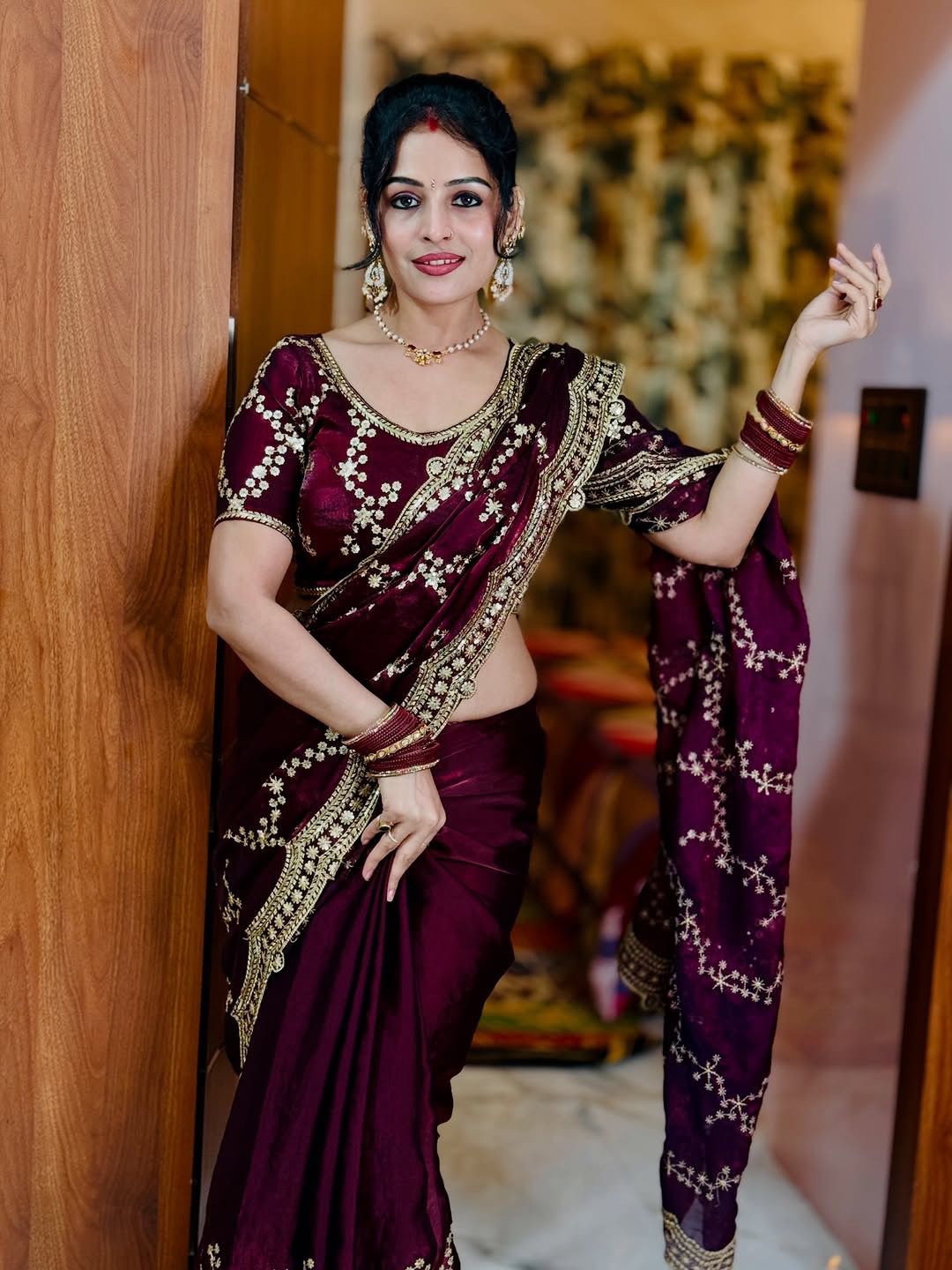 NC 5524 Maroon Color Space Silk Saree with Embroidery Work & Zari Work. Best Price ₹2149. Delivery 4-6 Working Days. Shop now. | Sarees, Bollywood Sarees, Creative Sarees, Designer Sarees, Embroidered Sarees, Ethnic Saree, Modern Digital sarees, Party Wear Sarees