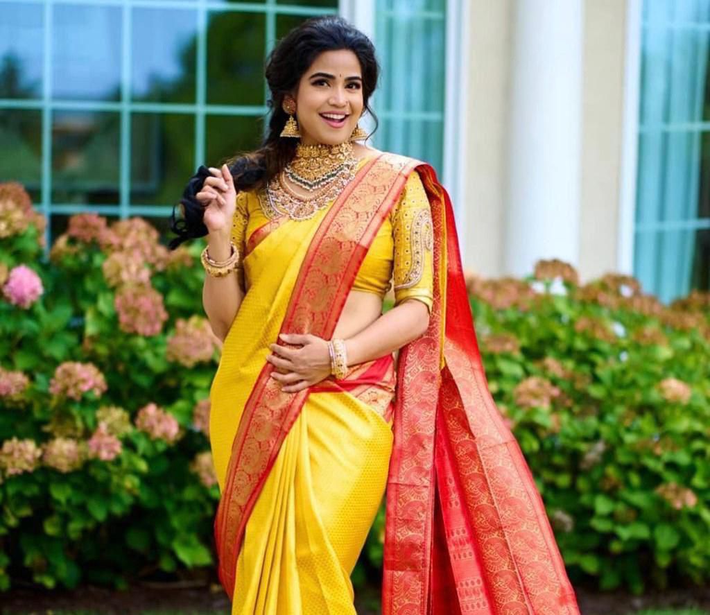 KP 2092 Yellow Color Yellow Soft Lichi Silk Saree with Jacquard Work. Best Price ₹1449. Delivery 4-6 Working Days. Shop now. | Sarees, Bollywood Sarees, Creative Sarees, Designer Sarees, Embroidered Sarees, Ethnic Saree, Modern Digital sarees, Party Wear Sarees