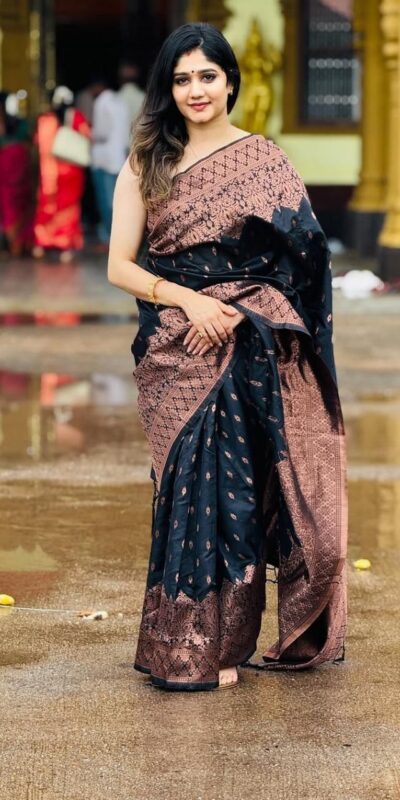 KP 6048 Black Color Yellow Soft Lichi Silk Saree with Jacquard Work. Best Price ₹1299. Delivery 4-6 Working Days. Shop now. | Sarees, Bollywood Sarees, Creative Sarees, Designer Sarees, Embroidered Sarees, Ethnic Saree, Modern Digital sarees, Party Wear Sarees