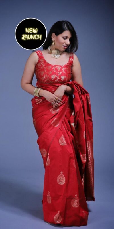 KP 2072 Red Color Yellow Soft Lichi Silk Saree with Jacquard Work. Best Price ₹1299. Delivery 4-6 Working Days. Shop now. | Sarees, Bollywood Sarees, Creative Sarees, Designer Sarees, Embroidered Sarees, Ethnic Saree, Modern Digital sarees, Party Wear Sarees