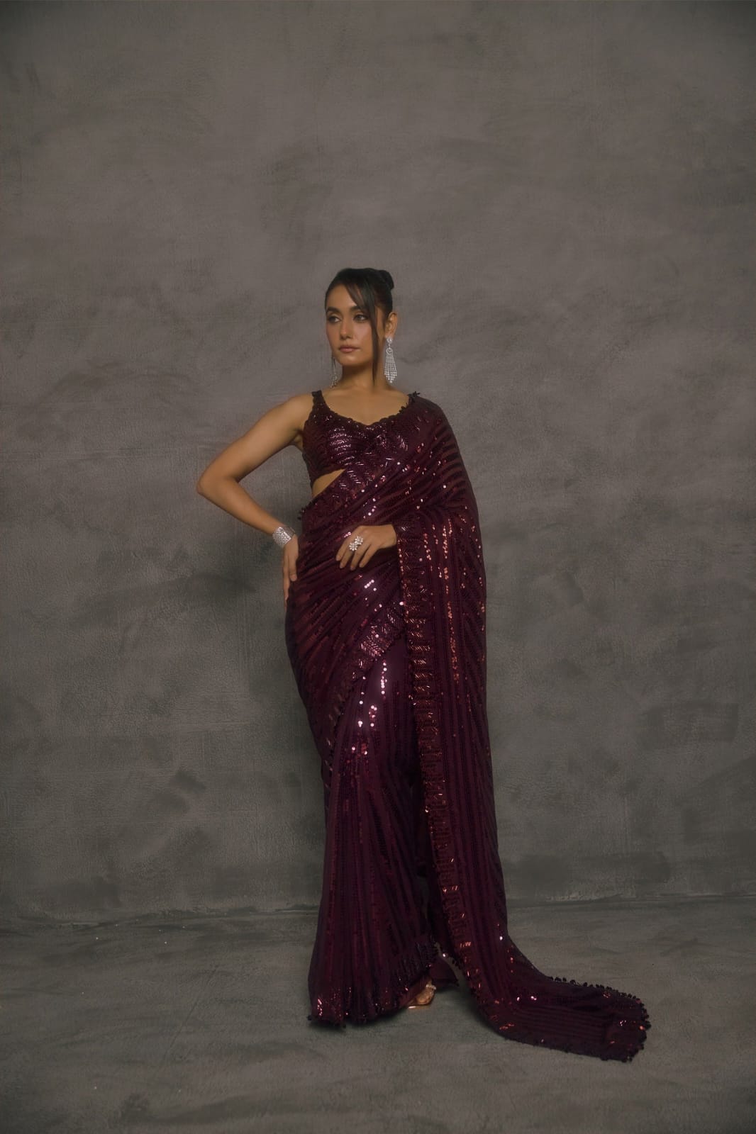 DF 3476 Wine Faux Georgette Saree Perfect for Wedding, Party, Cultural Events, Traditional Day, Pooja – . Grab it for ₹1799. Delivery 4-6 Working Day | Sarees, Bollywood Sarees, Creative Sarees, Designer Sarees, Embroidered Sarees, Ethnic Saree, Modern Digital sarees, Party Wear Sarees
