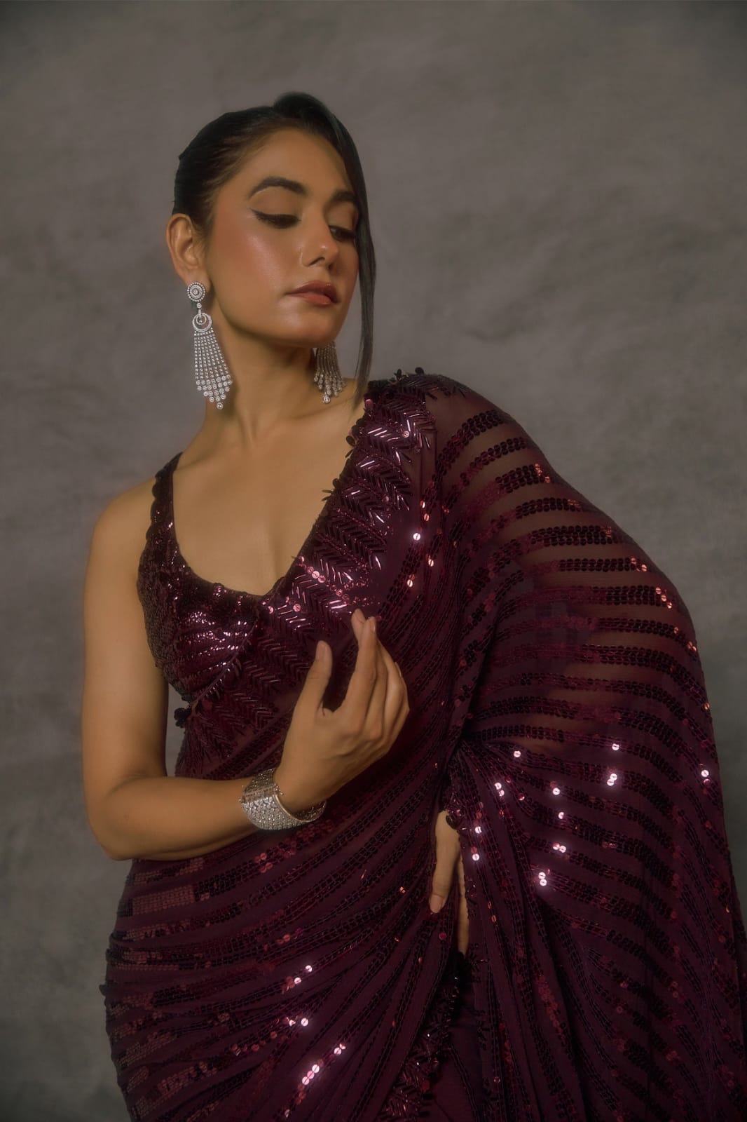 DF 3476 Wine Faux Georgette Saree Perfect for Wedding, Party, Cultural Events, Traditional Day, Pooja – . Grab it for ₹1799. Delivery 4-6 Working Day | Sarees, Bollywood Sarees, Creative Sarees, Designer Sarees, Embroidered Sarees, Ethnic Saree, Modern Digital sarees, Party Wear Sarees