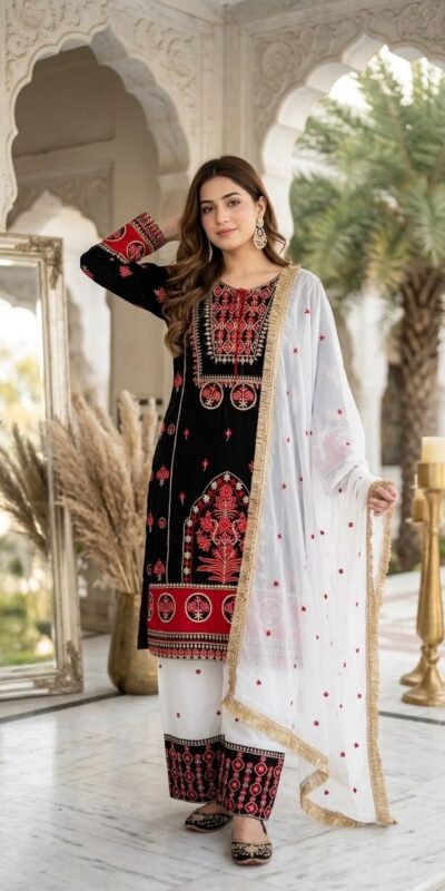 SKF 1731 Black Color Natural Crep Salwar Suit with Embroidery Work. Wedding, Party, Festive, Best Price ₹2149. Delivery 4-6 Working Days. Shop now. | Jump Suits, Salwar suit, Casual Suits, Creative suits, Designer Suits, Palazzo Suits, Party Wear Suits, Patiala Suits, Straight Suits