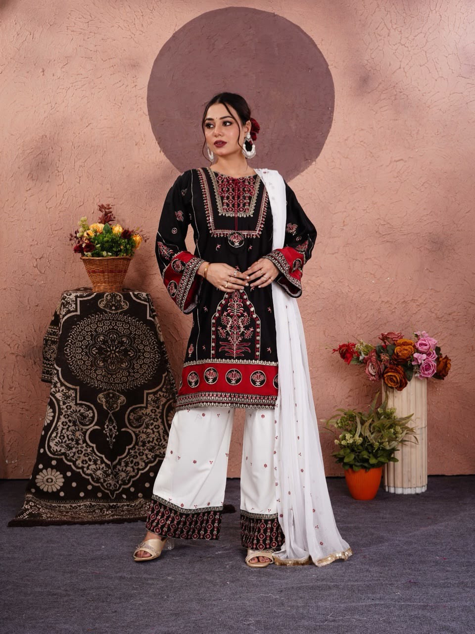 SKF 1731 Black Color Natural Crep Salwar Suit with Embroidery Work. Wedding, Party, Festive, Best Price ₹2149. Delivery 4-6 Working Days. Shop now. | Jump Suits, Salwar suit, Casual Suits, Creative suits, Designer Suits, Palazzo Suits, Party Wear Suits, Patiala Suits, Straight Suits