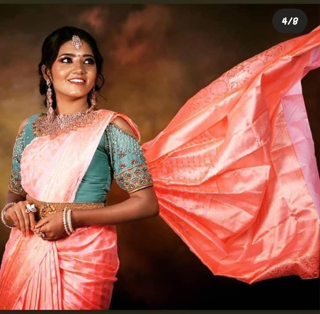 KPR 061 peach Soft Lichi Silk Saree with Lace Work & Lace Border. Introductory Price ₹1349. Delivery 4-6 Working Days. Shop now. | Sarees, Bollywood Sarees, Creative Sarees, Designer Sarees, Embroidered Sarees, Ethnic Saree, Modern Digital sarees, Party Wear Sarees