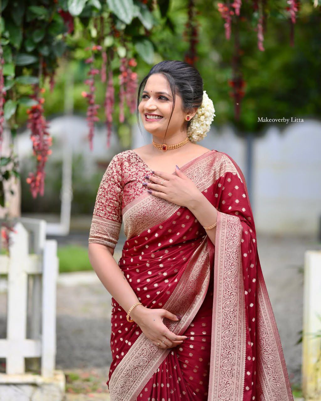 KPR 228 Red in Soft Lichi Silk Jacquard Work Designer Work Saree . Exclusive Offer ₹1349. Delivery 4-6 Working Days. Shop now. | Sarees, Bollywood Sarees, Creative Sarees, Designer Sarees, Embroidered Sarees, Ethnic Saree, Modern Digital sarees, Party Wear Sarees