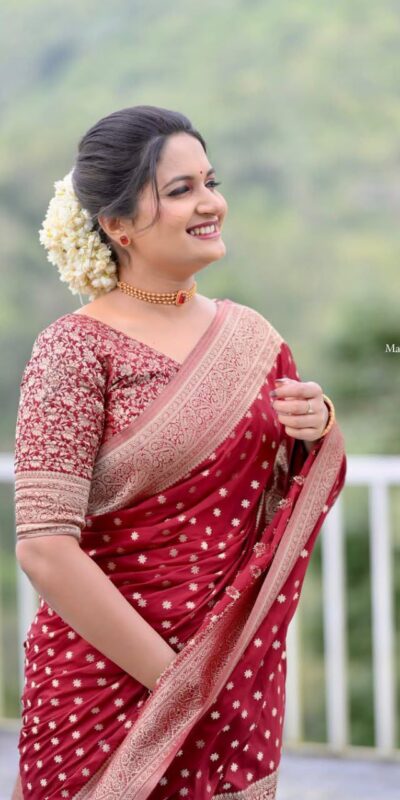 KPR 228 Red in Soft Lichi Silk Jacquard Work Designer Work Saree . Exclusive Offer ₹1349. Delivery 4-6 Working Days. Shop now. | Sarees, Bollywood Sarees, Creative Sarees, Designer Sarees, Embroidered Sarees, Ethnic Saree, Modern Digital sarees, Party Wear Sarees