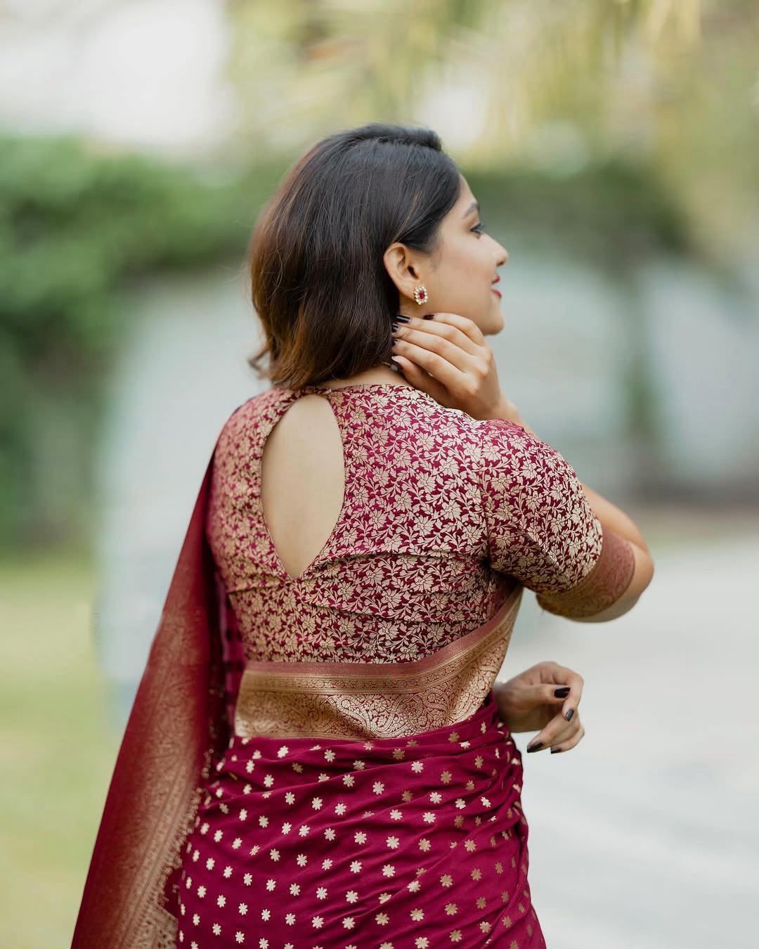 KPR 228 Red in Soft Lichi Silk Jacquard Work Designer Work Saree . Exclusive Offer ₹1349. Delivery 4-6 Working Days. Shop now. | Sarees, Bollywood Sarees, Creative Sarees, Designer Sarees, Embroidered Sarees, Ethnic Saree, Modern Digital sarees, Party Wear Sarees
