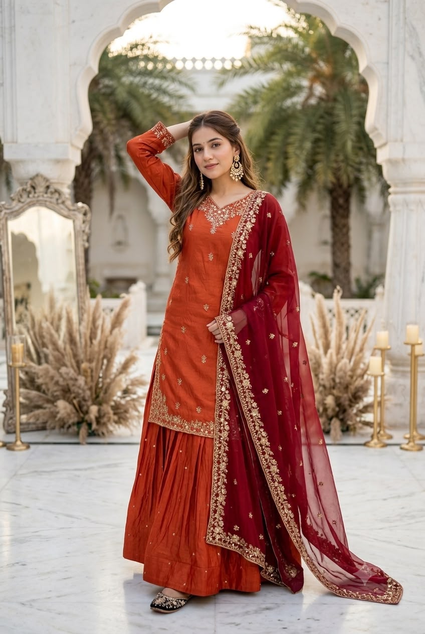 MT 1080 Orange Fandy Silk Lehenga Choli. Perfect for Wedding, Party, Engagement, Reception, Haldi – Available at ₹2399 only. Delivery 4-6 Working Da | Lehenga, Bollywood Lehenga, Creative Lehenga, Designer Lehenga, Embroidered Lehenga, Party Wear Lehenga