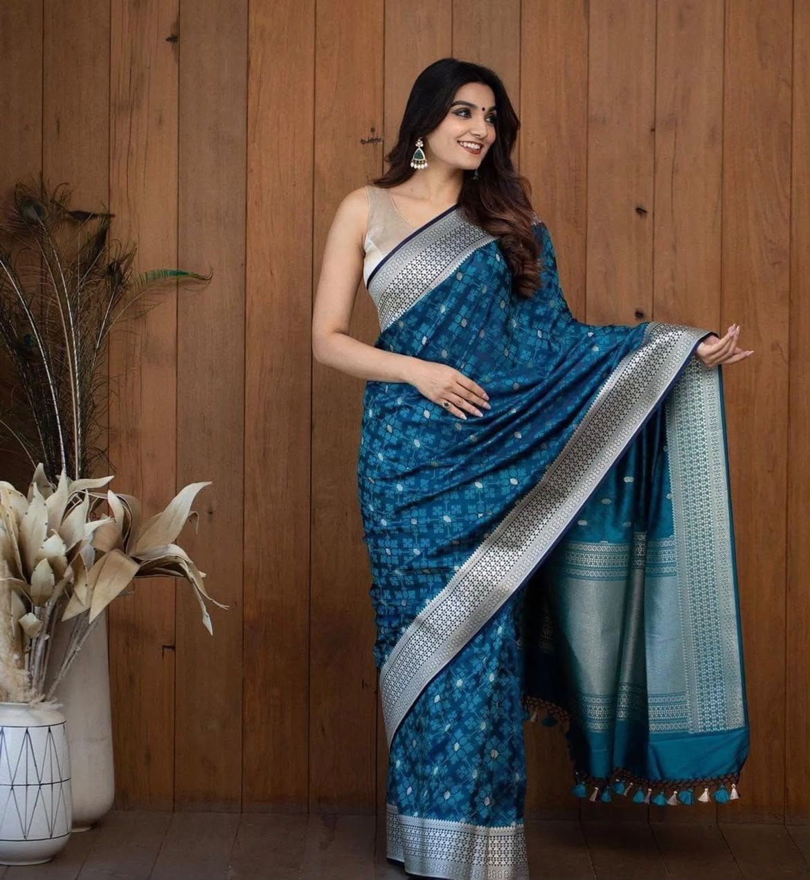 KPR 258 Teal Soft Lichi Silk Saree with Lace Work & Lace Border. Introductory Price ₹1349. Delivery 4-6 Working Days. Shop now. | Sarees, Bollywood Sarees, Creative Sarees, Designer Sarees, Embroidered Sarees, Ethnic Saree, Modern Digital sarees, Party Wear Sarees