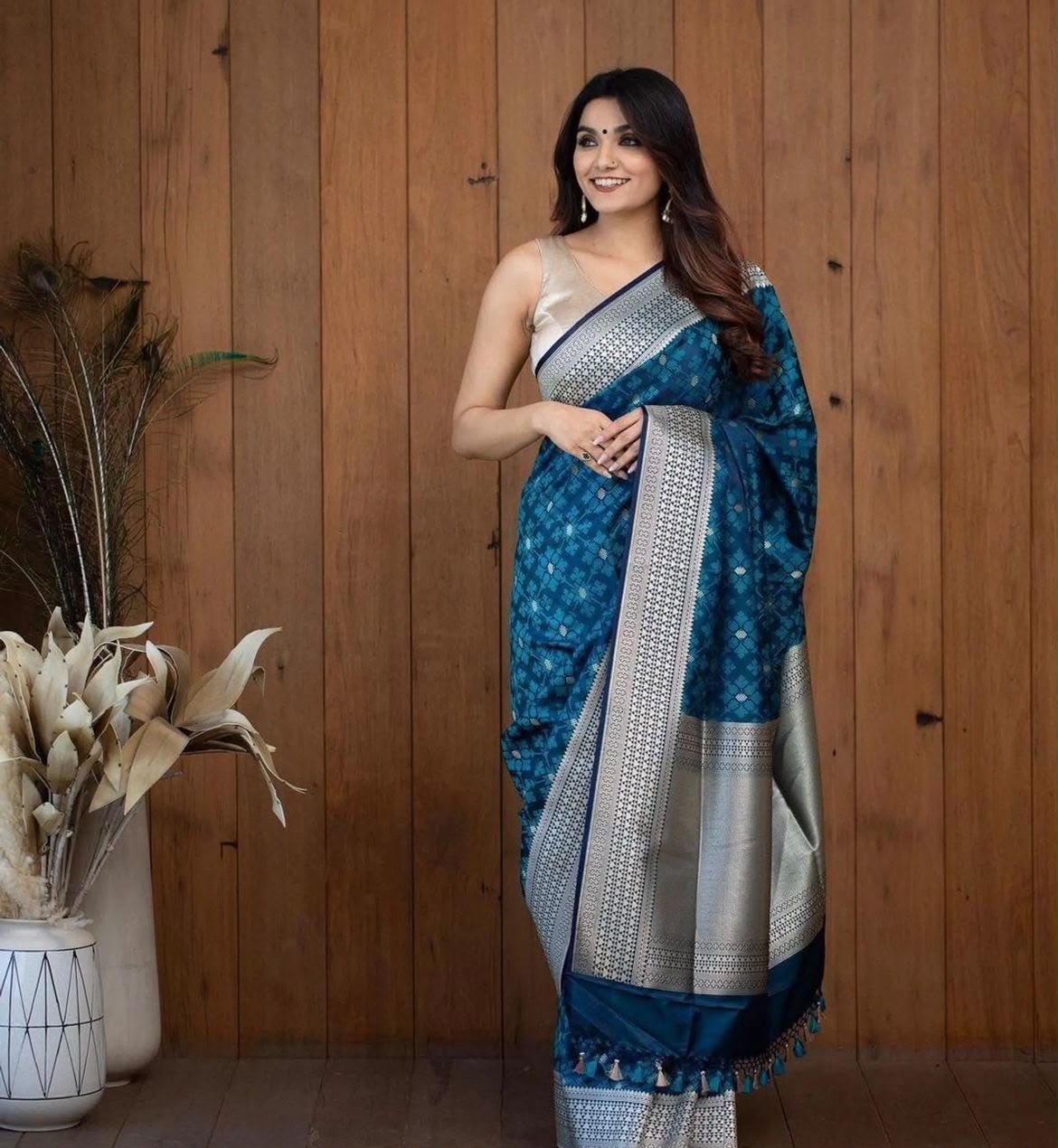 KPR 258 Teal Soft Lichi Silk Saree with Lace Work & Lace Border. Introductory Price ₹1349. Delivery 4-6 Working Days. Shop now. | Sarees, Bollywood Sarees, Creative Sarees, Designer Sarees, Embroidered Sarees, Ethnic Saree, Modern Digital sarees, Party Wear Sarees