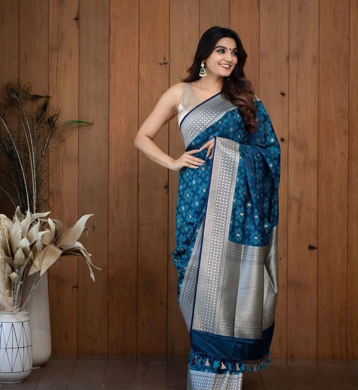 KPR 258 Teal Soft Lichi Silk Saree with Lace Work & Lace Border. Introductory Price ₹1349. Delivery 4-6 Working Days. Shop now. | Sarees, Bollywood Sarees, Creative Sarees, Designer Sarees, Embroidered Sarees, Ethnic Saree, Modern Digital sarees, Party Wear Sarees