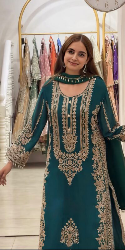 SR 1716 Teal Colour Faux Georgette Salwar Suit with Lace Work. Introductory Price ₹2449. Delivery 4-6 Working Days. Shop now. | Jump Suits, Salwar suit, Casual Suits, Creative suits, Designer Suits, Palazzo Suits, Party Wear Suits, Patiala Suits, Straight Suits
