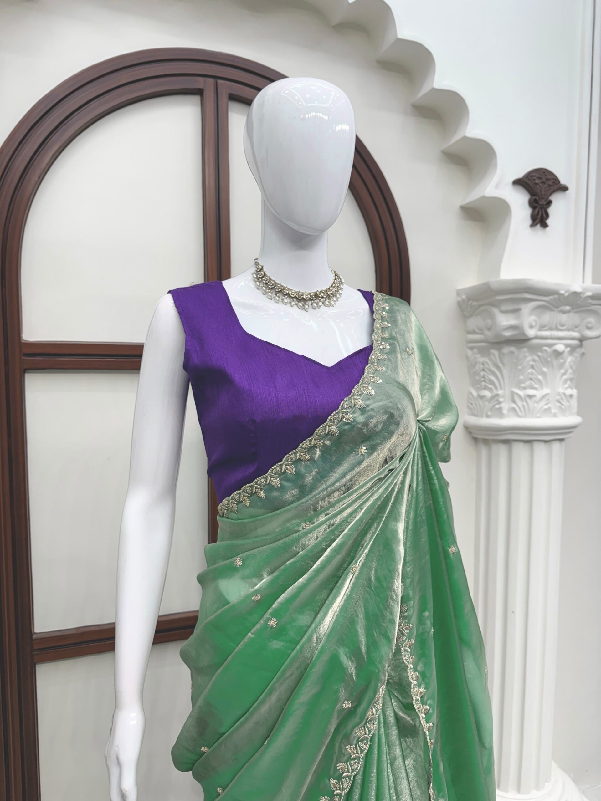 KD 633 Sea Green | Sea Green Fendy Silk Saree with Sequins Work. Festive Deal ₹1849. Delivery 4-6 Working Days. Shop now. | Sarees, Bollywood Sarees, Creative Sarees, Designer Sarees, Embroidered Sarees, Ethnic Saree, Modern Digital sarees, Party Wear Sarees