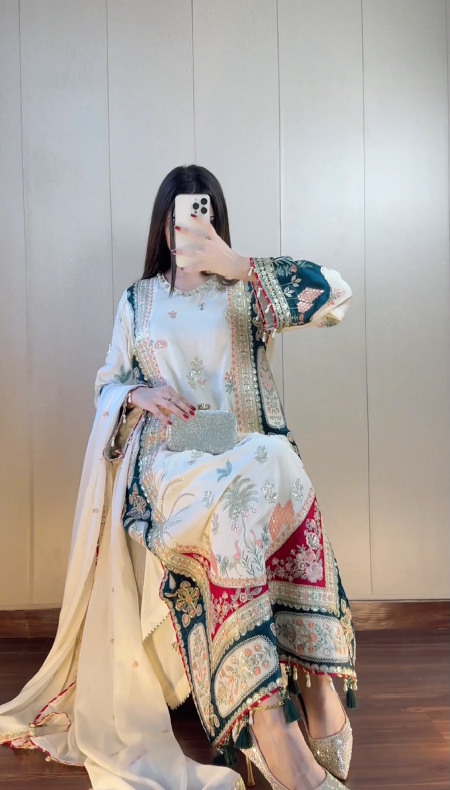 LG 2141 White Star Silk Salwar Suit with Embroidery Work & Sequins Work. Festive Deal ₹2999. Delivery 4-6 Working Days. Shop now. | Jump Suits, Salwar suit, Casual Suits, Creative suits, Designer Suits, Palazzo Suits, Party Wear Suits, Patiala Suits, Straight Suits