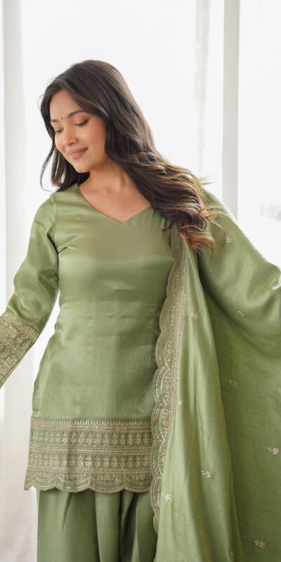 KB 304 Pista in Glass Roman Silk. Sequins Work & Embroidery Work Salwar Suit Festive Deal ₹1999. Delivery 4-6 Working Days. Shop now. | Jump Suits, Salwar suit, Casual Suits, Creative suits, Designer Suits, Palazzo Suits, Party Wear Suits, Patiala Suits, Straight Suits