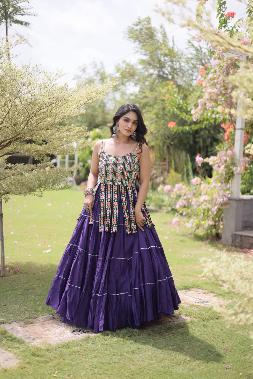 KA 5075 Purple Kora Cotton Lehenga Choli erfect for Wedding, Party, Haldi, Traditional Day, Makar Sankranti – . Special Price ₹2899. Delivery 4-6 Working | Lehenga, Bollywood Lehenga, Creative Lehenga, Designer Lehenga, Embroidered Lehenga, Party Wear Lehenga
