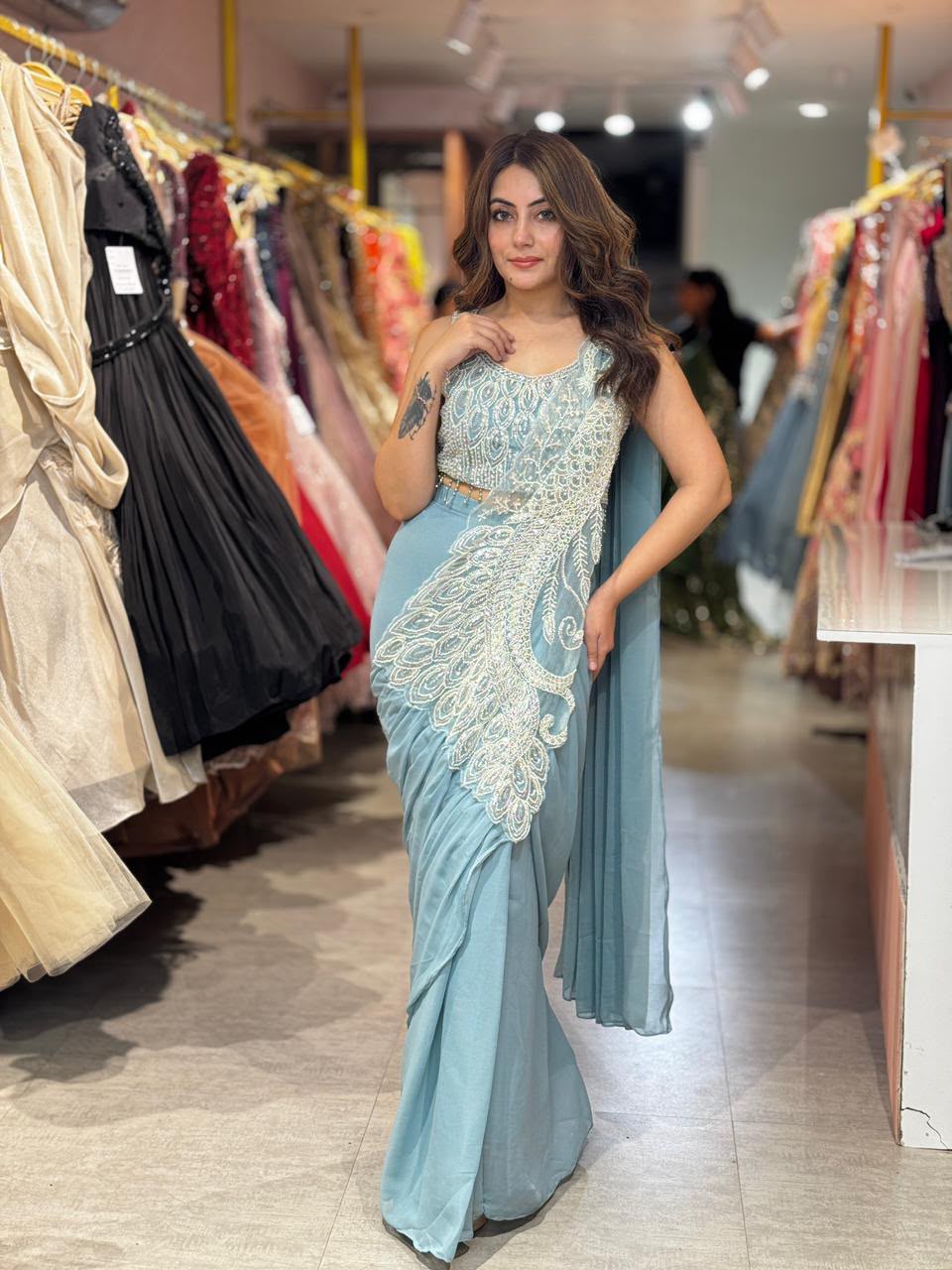 ST 1194 Sky Blue Soft Rangoli Silk Saree with Embroidery Work & Lace Work. Special Price ₹2299. Delivery 4-6 Working Days. Shop now. | Sarees, Bollywood Sarees, Creative Sarees, Designer Sarees, Embroidered Sarees, Ethnic Saree, Modern Digital sarees, Party Wear Sarees
