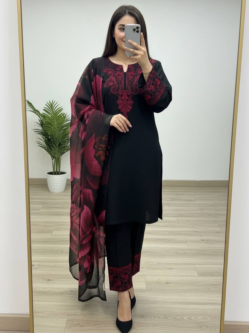 ST 242 Black Roman Silk Salwar Suit with Sequins Work & Embroidery Work. Available at ₹2099 only. Delivery 4-6 Working Days. Shop now. | Jump Suits, Salwar suit, Casual Suits, Creative suits, Designer Suits, Palazzo Suits, Party Wear Suits, Patiala Suits, Straight Suits