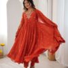 JF 056 Orange Faux Georgette Salwar Suit with Mirror Work & Embroidery Work. Get it for ₹2349. Delivery 4-6 Working Days. Shop now. | Jump Suits, Salwar suit, Casual Suits, Creative suits, Designer Suits, Palazzo Suits, Party Wear Suits, Patiala Suits, Straight Suits