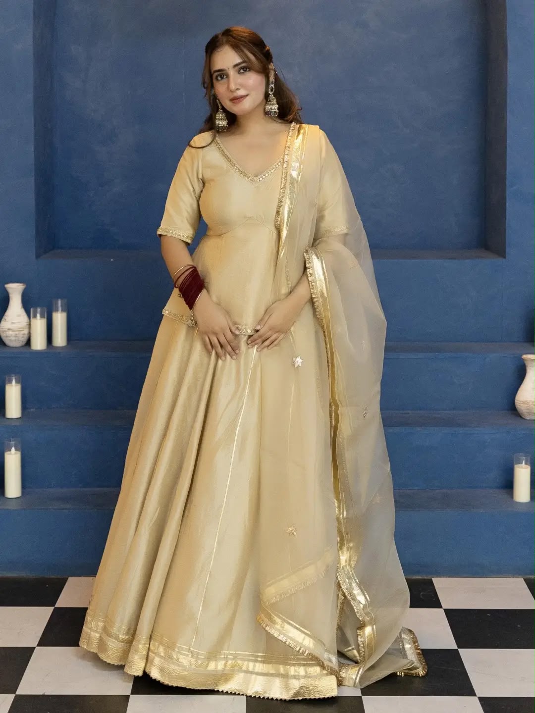 MF 541 Cream Vichitra Silk Salwar Suit with Embroidery Work. Wedding, Party, Festive, Events, Grab it for ₹2449. Delivery 4-6 Working Days. Shop now. | Jump Suits, Salwar suit, Casual Suits, Creative suits, Designer Suits, Palazzo Suits, Party Wear Suits, Patiala Suits, Straight Suits