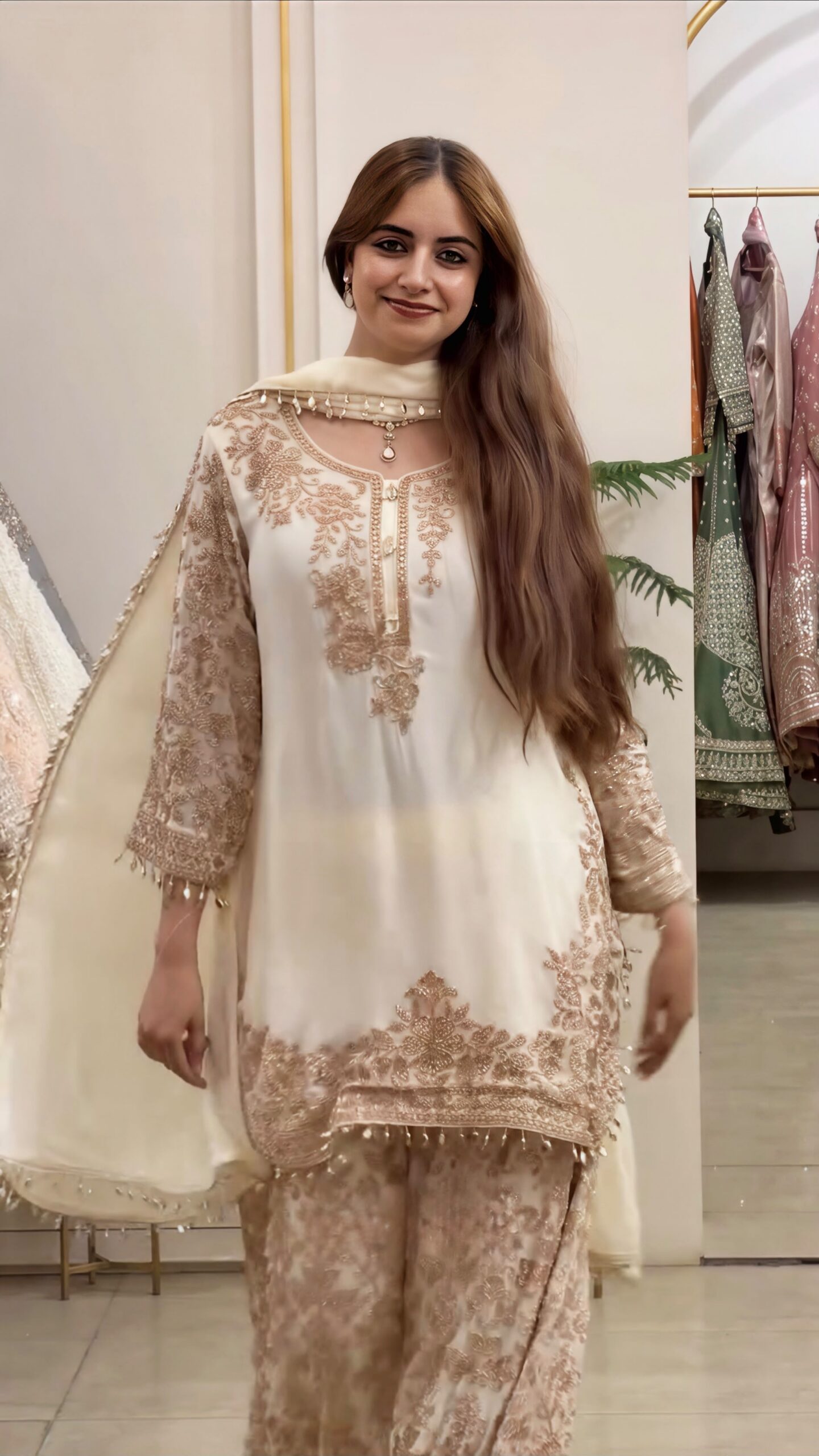 SR 1720 Off White Faux Georgette Salwar Suit with Mirror Work & Embroidery Work. Get it for ₹2549. Delivery 4-6 Working Days. Shop now. | Jump Suits, Salwar suit, Casual Suits, Creative suits, Designer Suits, Palazzo Suits, Party Wear Suits, Patiala Suits, Straight Suits