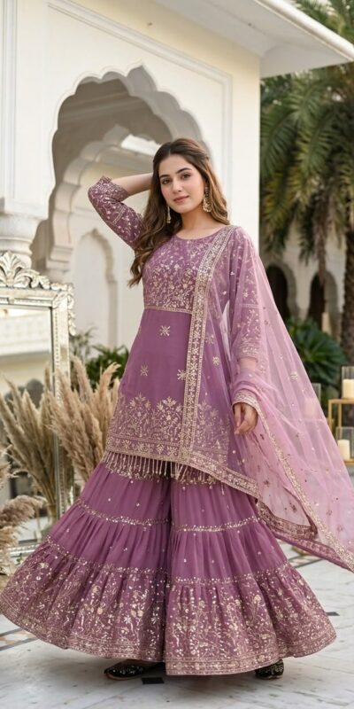 Alternative view of Perfect Onion Faux Georgette Sequence Work Salwar Suit