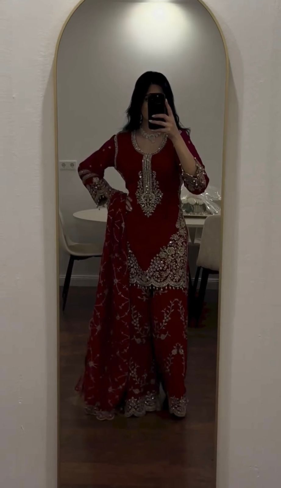 ZSR 3187 Maroon Faux Georgette Salwar Suit with Mirror Work & Embroidery Work. Get it for ₹2349. Delivery 4-6 Working Days. Shop now. | Jump Suits, Salwar suit, Casual Suits, Creative suits, Designer Suits, Palazzo Suits, Party Wear Suits, Patiala Suits, Straight Suits