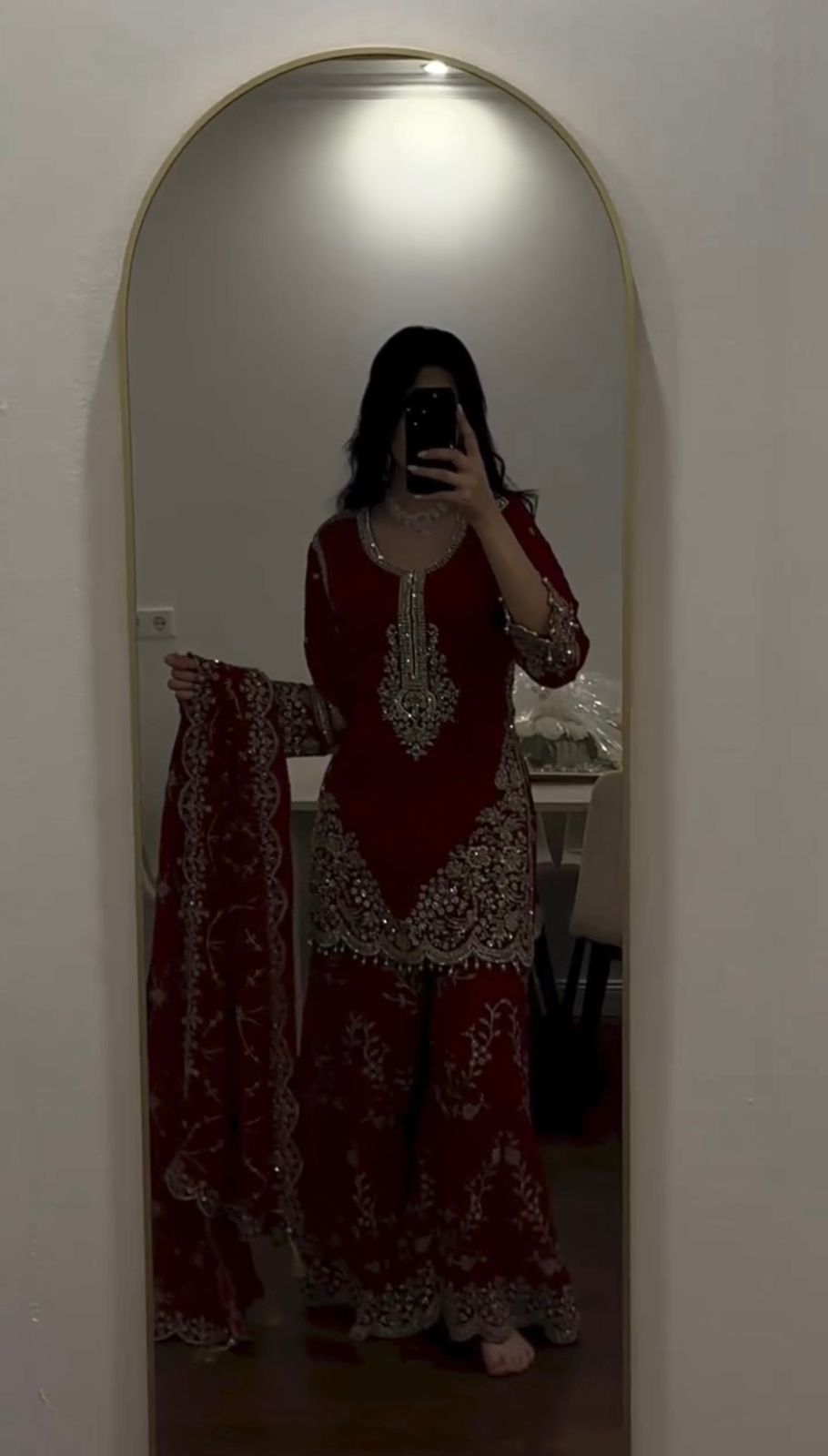 ZSR 3187 Maroon Faux Georgette Salwar Suit with Mirror Work & Embroidery Work. Get it for ₹2349. Delivery 4-6 Working Days. Shop now. | Jump Suits, Salwar suit, Casual Suits, Creative suits, Designer Suits, Palazzo Suits, Party Wear Suits, Patiala Suits, Straight Suits