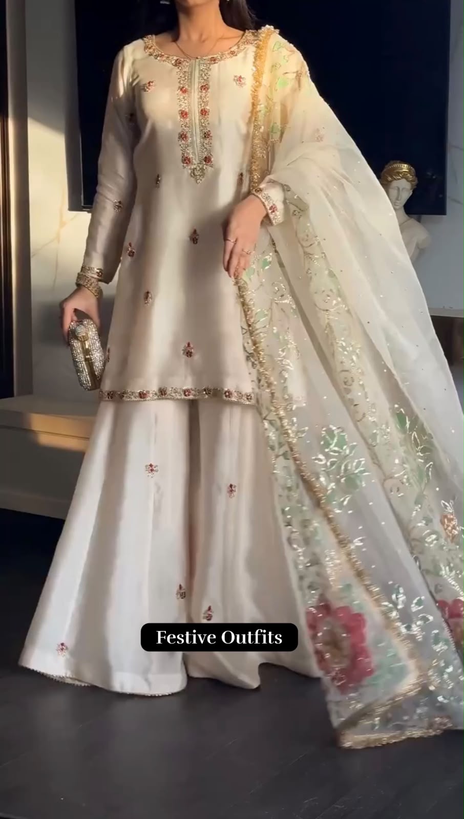 ST 1204 White Faux Georgette Salwar Suit with Embroidery Work. Available at ₹2249 only. Delivery 4-6 Working Days. Shop now. | Jump Suits, Tops & Bottoms, Track Suits, Salwar suit, Casual Suits, Creative suits, Designer Suits, Palazzo Suits, Party Wear Suits, Patiala Suits, Straight Suits, Trendy Wear
