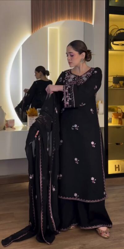 RTC 6081 Blacky Rayon Satin Salwar Suit with Embroidery Work & Thread Embroidery. Best Price ₹2349. Delivery 4-6 Working Days. Shop now. | Jump Suits, Salwar suit, Casual Suits, Creative suits, Designer Suits, Palazzo Suits, Party Wear Suits, Patiala Suits, Straight Suits