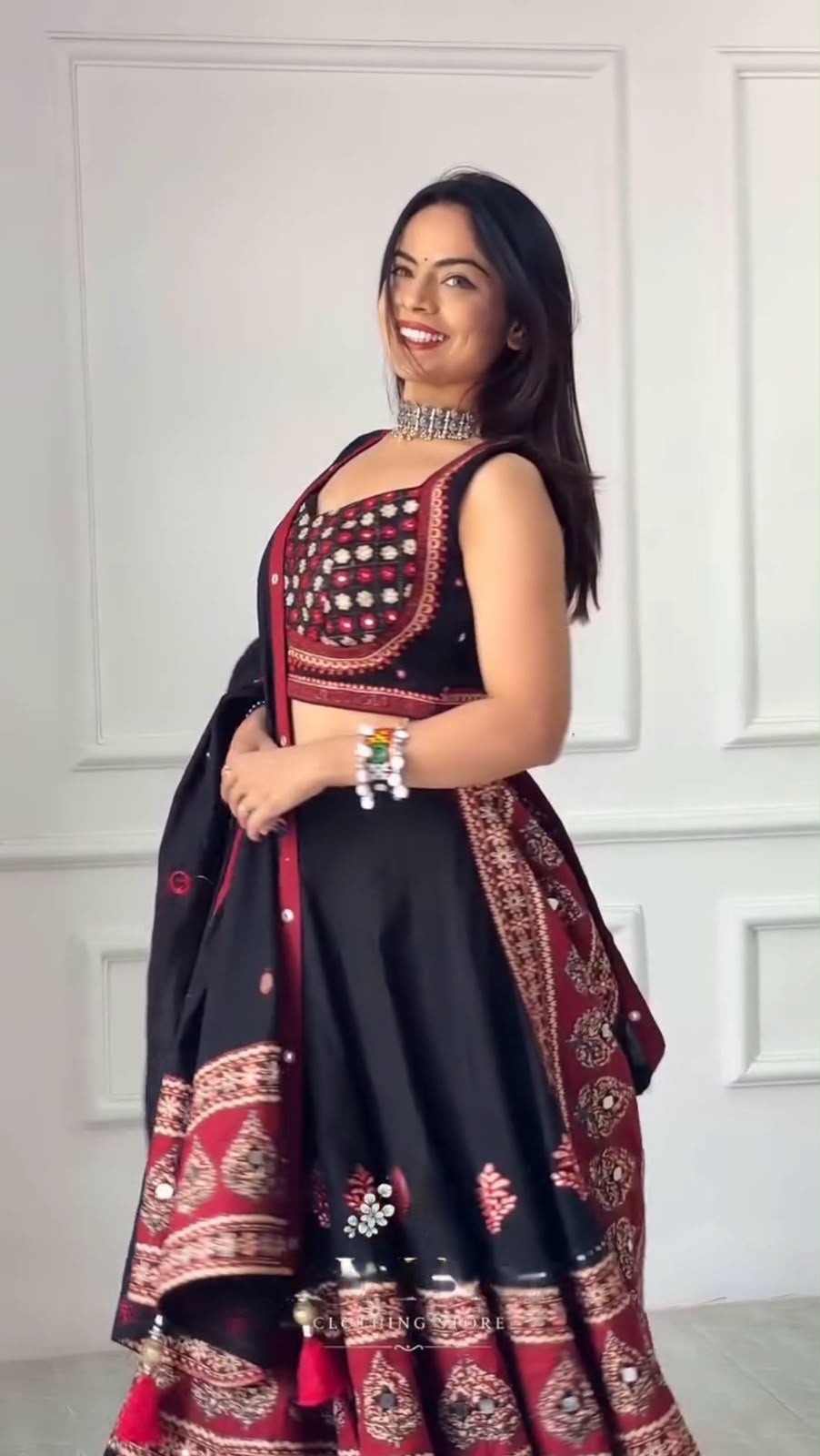 BE 503 Black | Printed Roman Lehenga Choli with Mirror Work. Affordable Price ₹2299. Delivery 4-6 Working Days. Shop now. | Lehenga, Bollywood Lehenga, Creative Lehenga, Designer Lehenga, Embroidered Lehenga, Party Wear Lehenga