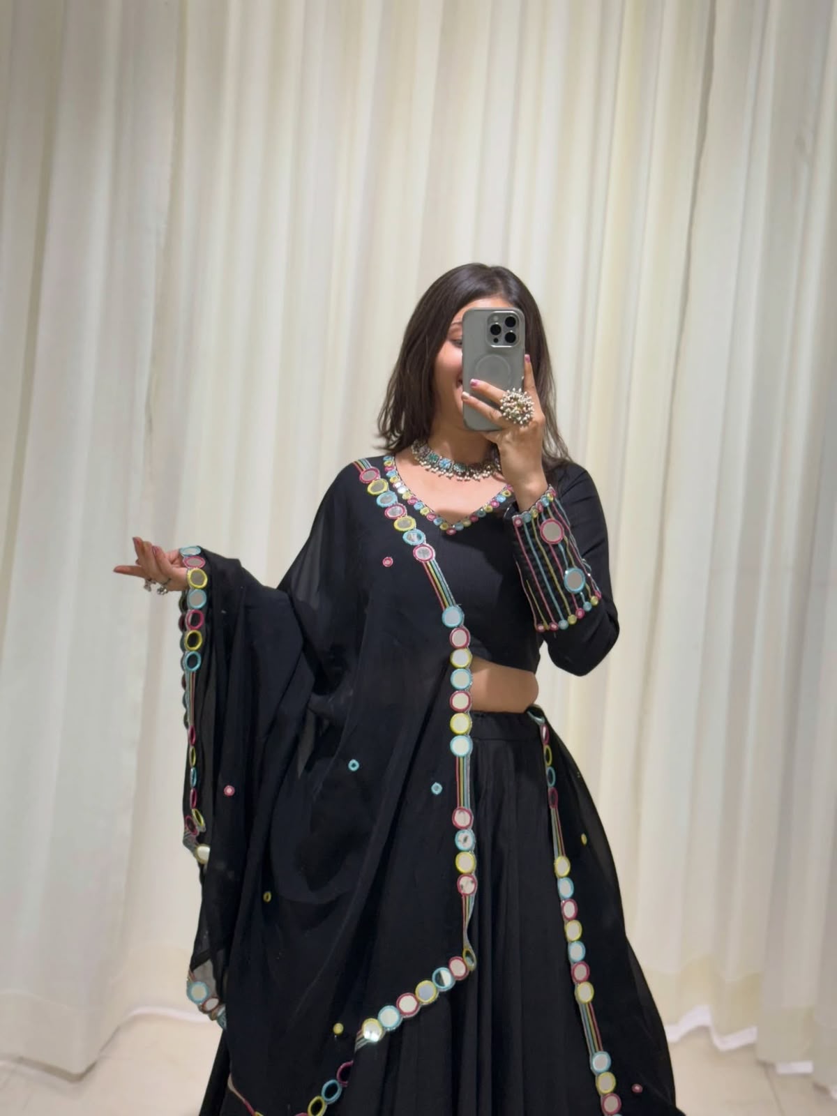 BE 504 Blacke Color Rayon Embroidery Work & Cowrie Work Lehenga Choli . Grab it for ₹2449. Delivery 4-6 Working Days. Shop now. | Lehenga, Bollywood Lehenga, Creative Lehenga, Designer Lehenga, Embroidered Lehenga, Party Wear Lehenga