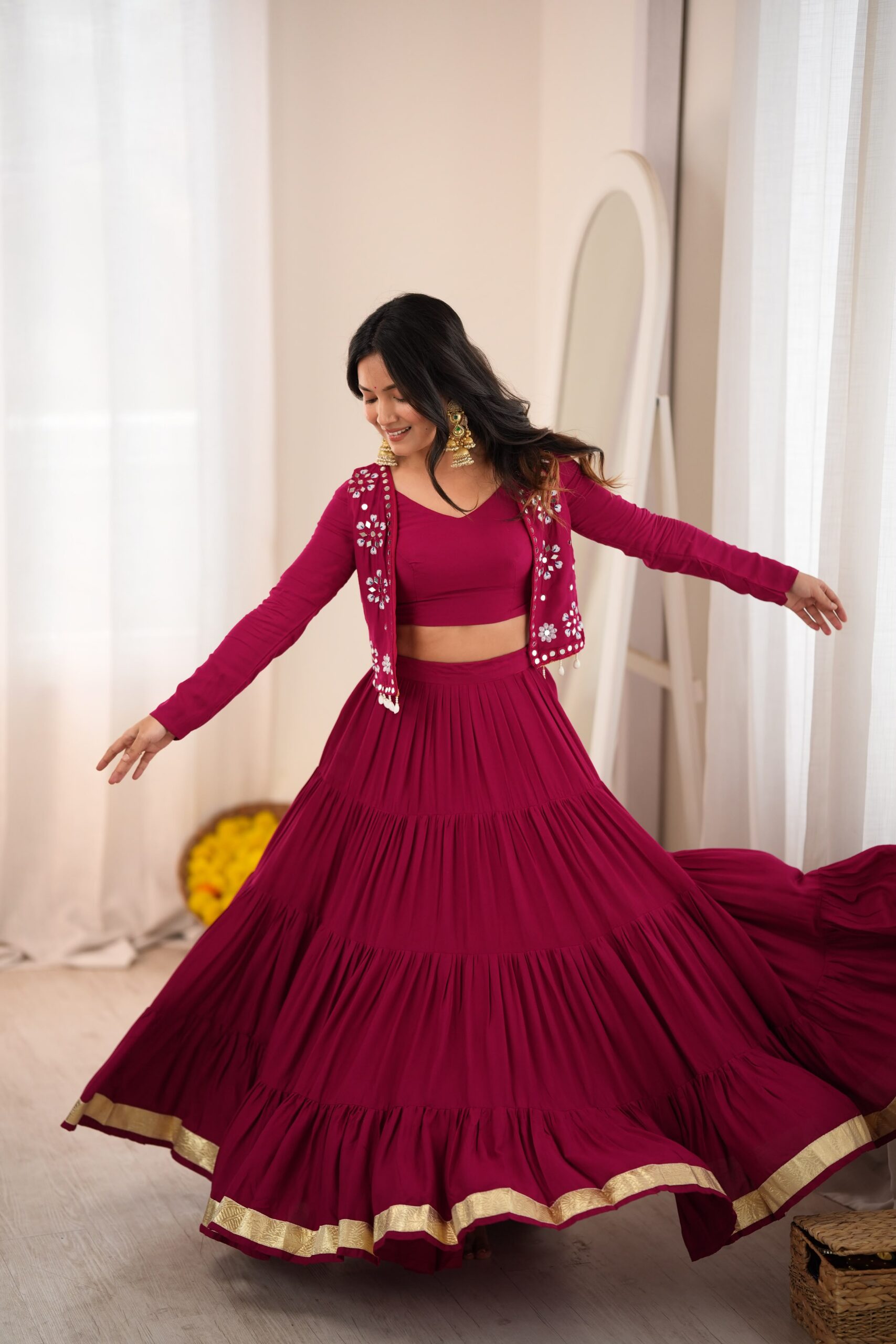 SP 94 Maroon Color Rayon Embroidery Work & Cowrie Work Lehenga Choli . Grab it for ₹2899. Delivery 4-6 Working Days. Shop now. | Lehenga, Bollywood Lehenga, Creative Lehenga, Designer Lehenga, Embroidered Lehenga, Party Wear Lehenga