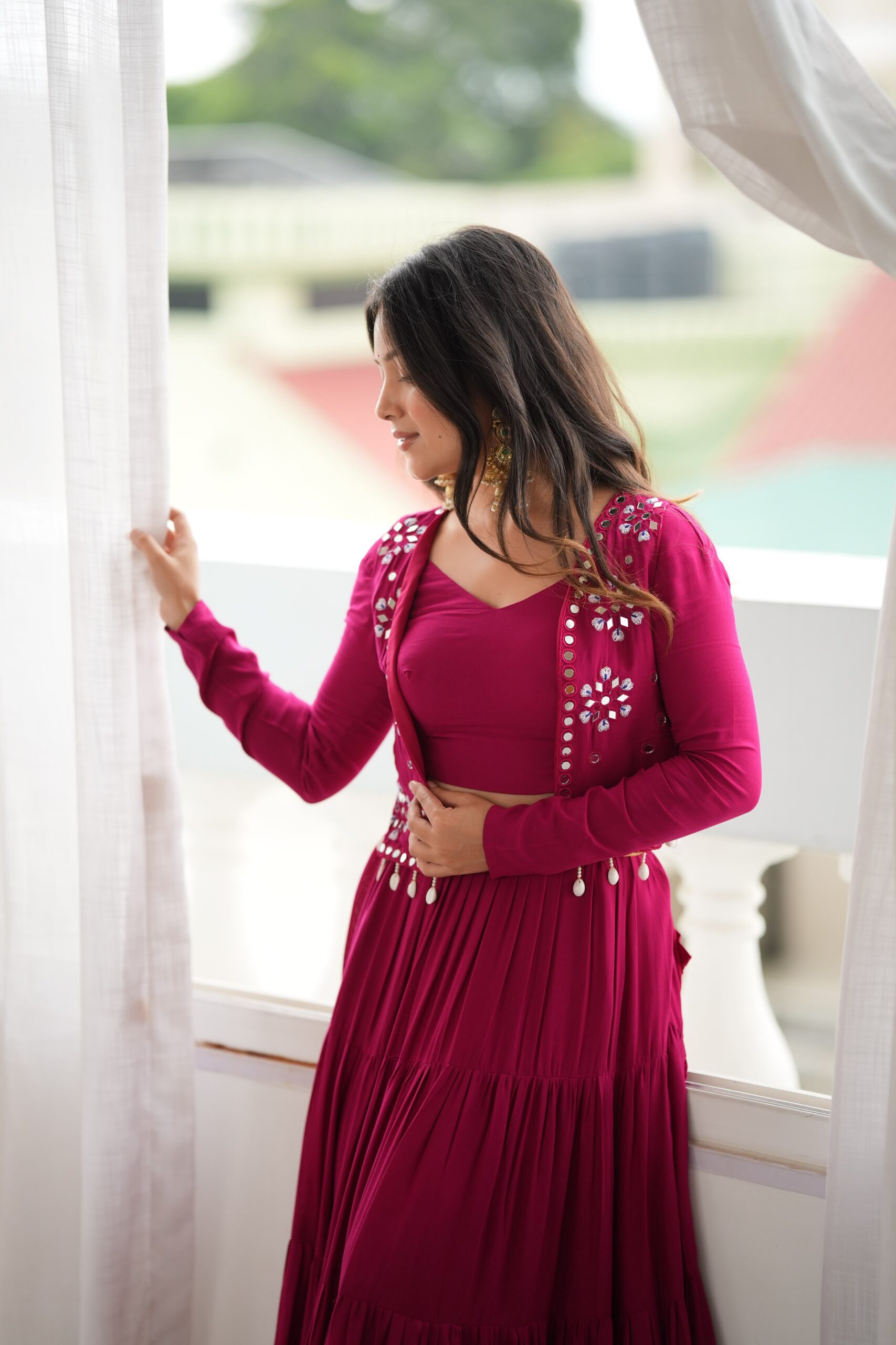 SP 94 Maroon Color Rayon Embroidery Work & Cowrie Work Lehenga Choli . Grab it for ₹2899. Delivery 4-6 Working Days. Shop now. | Lehenga, Bollywood Lehenga, Creative Lehenga, Designer Lehenga, Embroidered Lehenga, Party Wear Lehenga